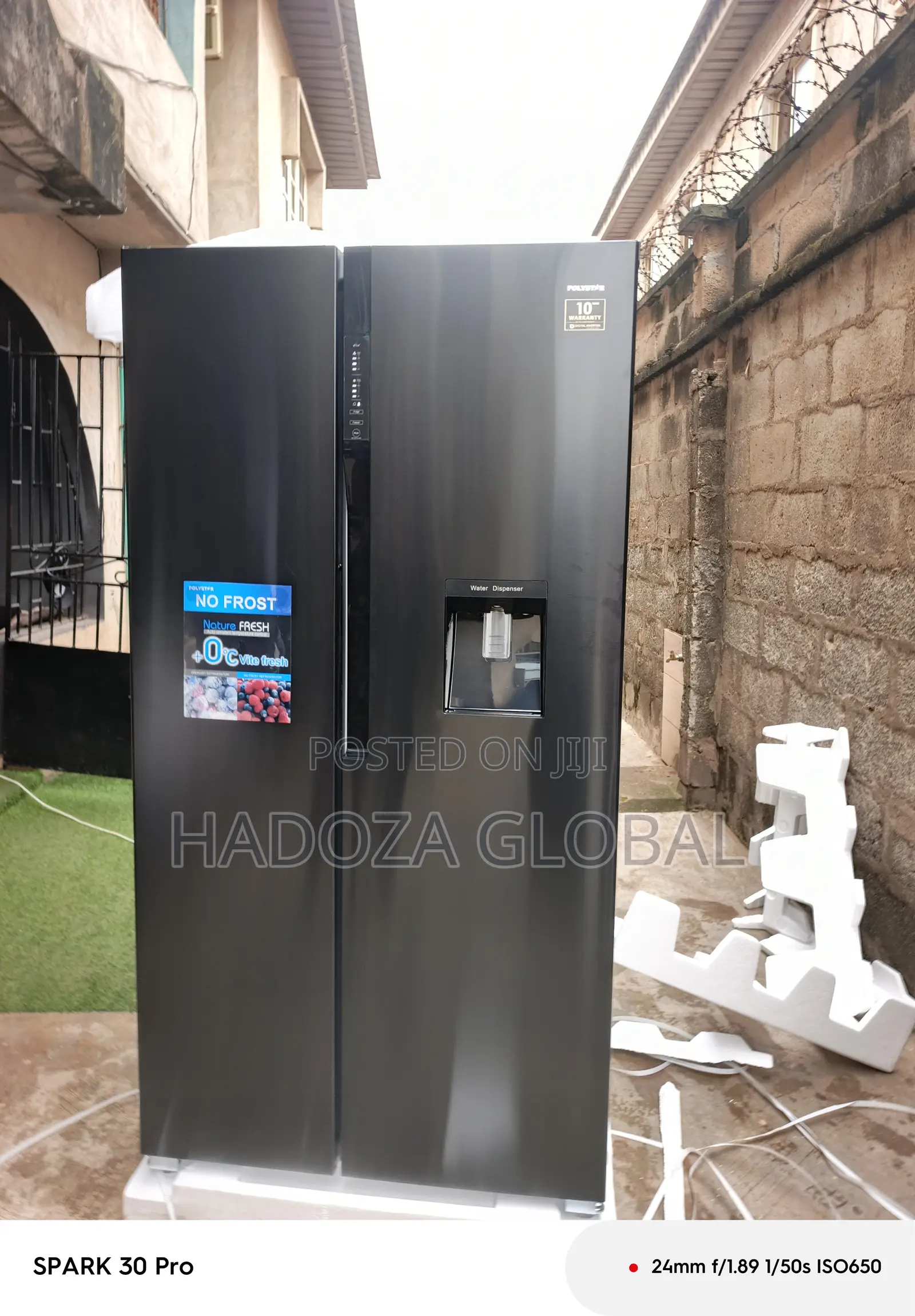 Polystar Pv-sbs777wd-inv Side By Side Refrigerator