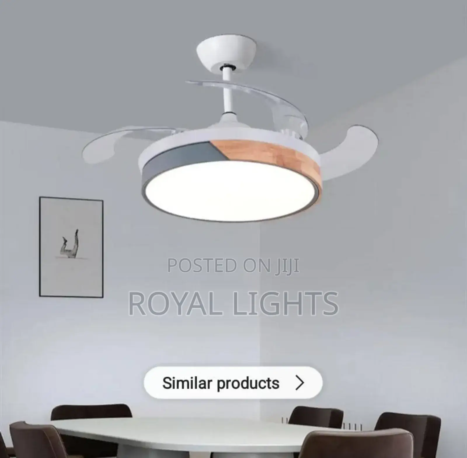 Exclusive Led Fan Chandelier With Bluetooth Speaker