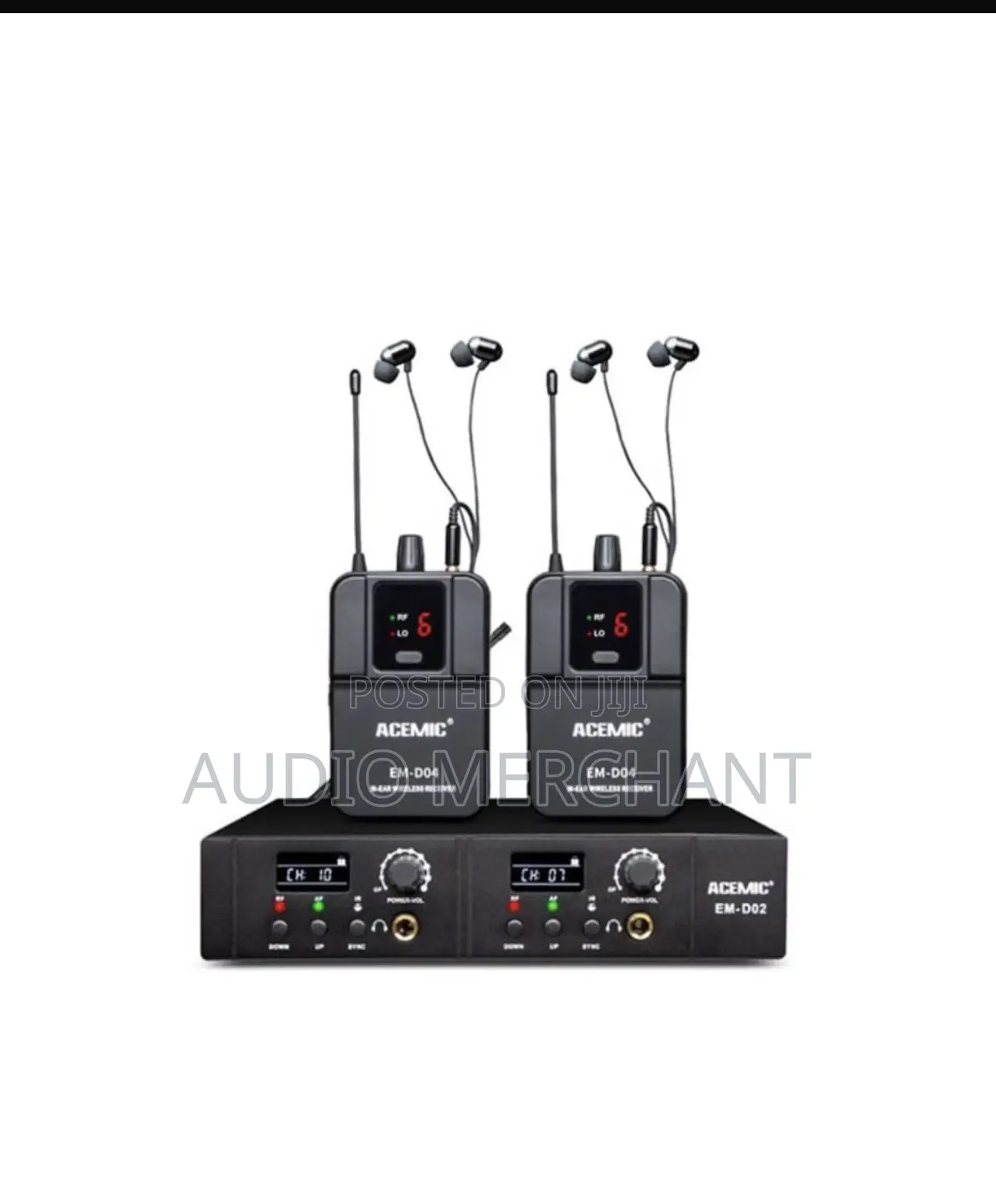 Acemic Em-d02 Dual Channel Wireless In Ear Monitor System