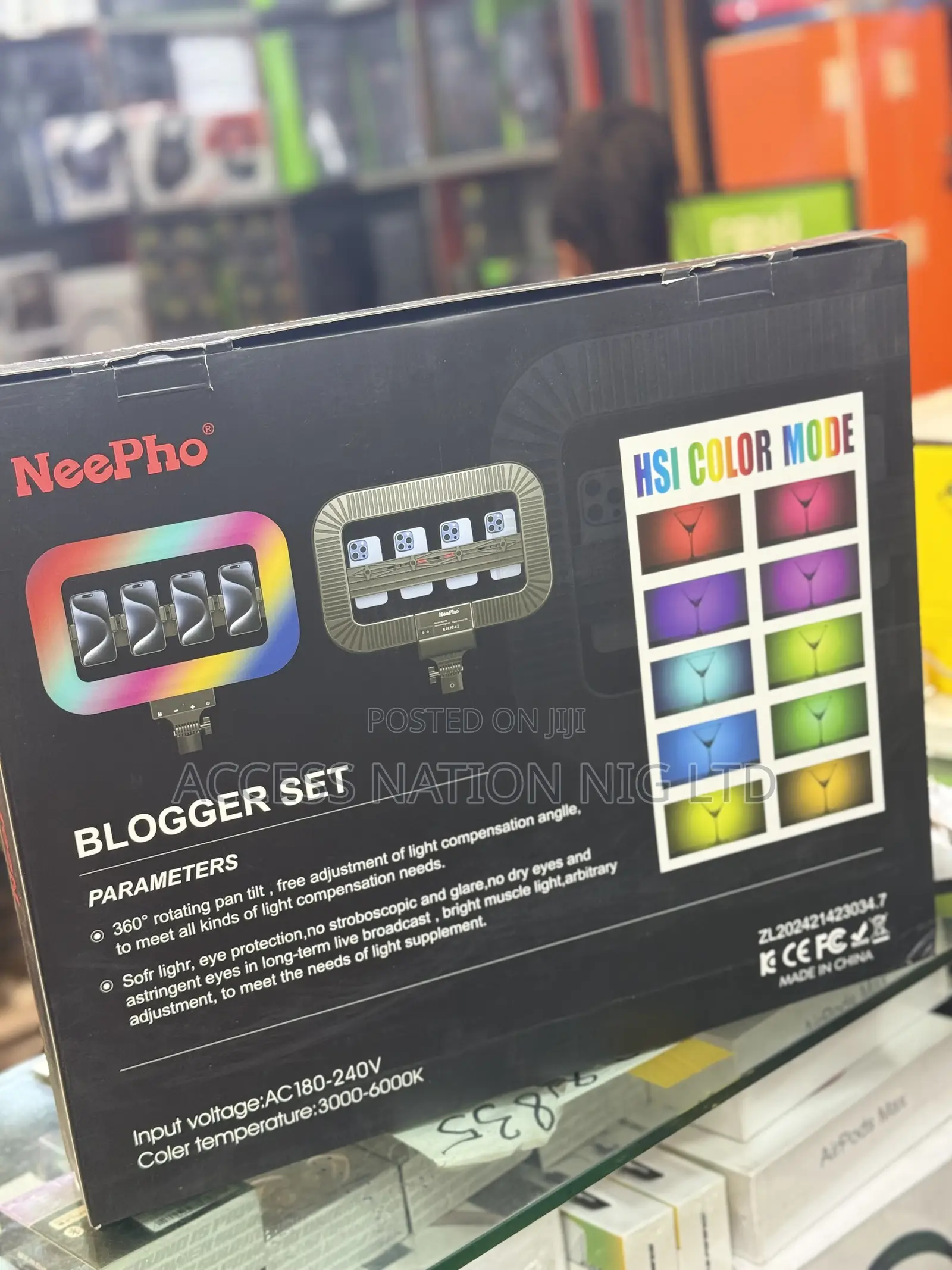 Neepho Mj-48 RGB Ringlight With Tripod Stand and 4phones Holder