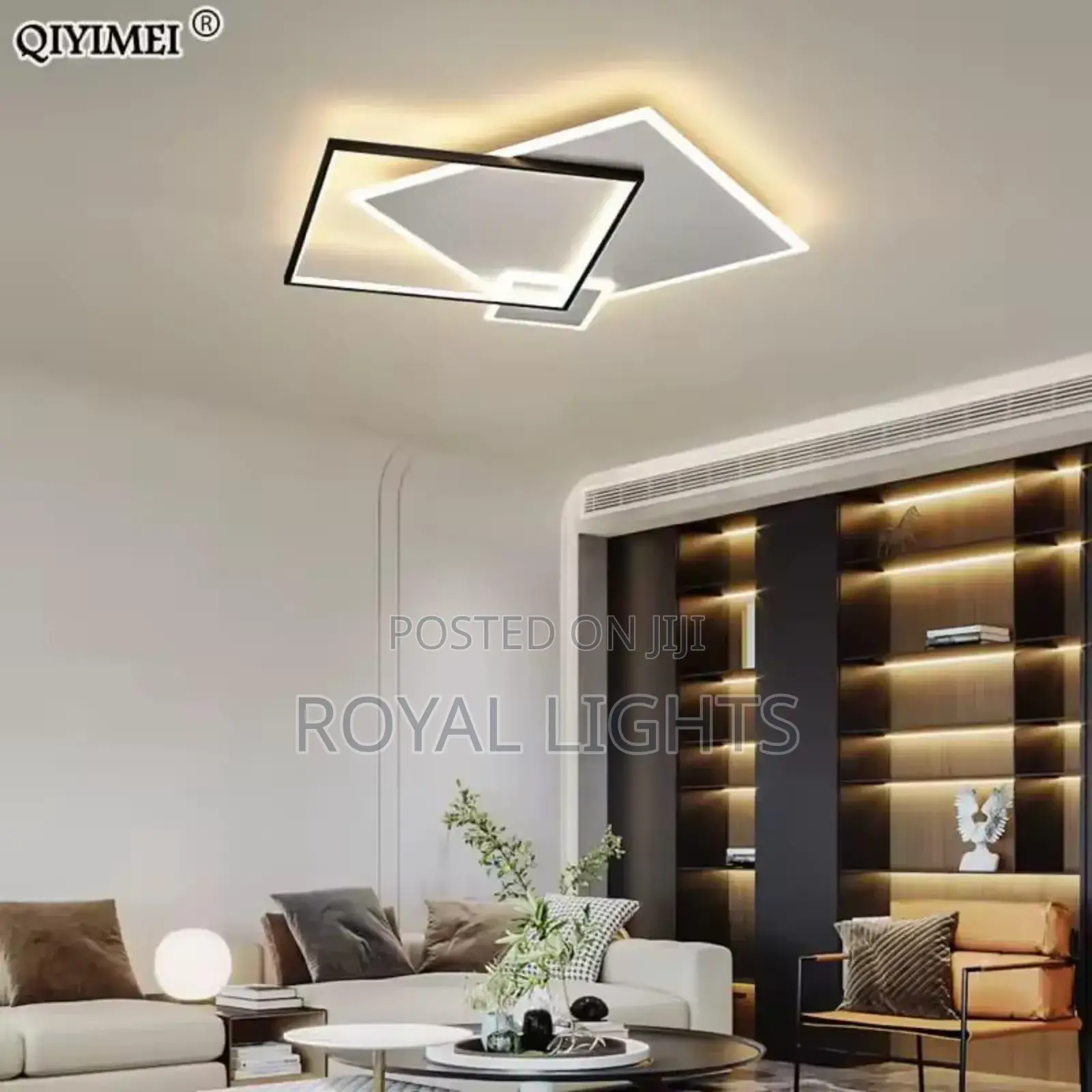 Triple Square Led Dimmable Flush