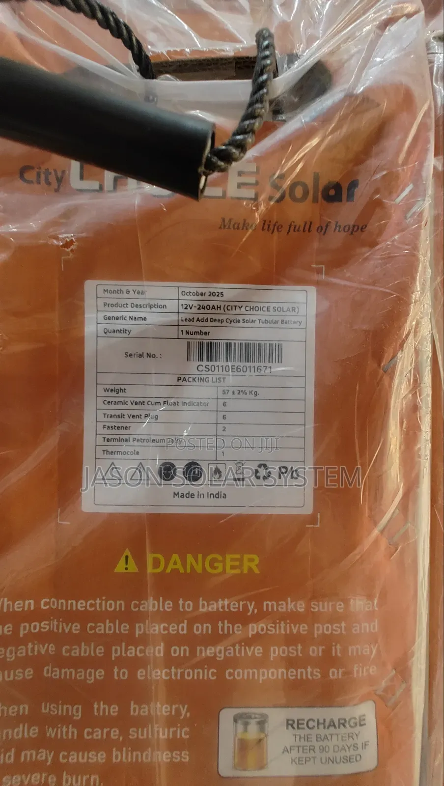 Choice Tubular Battery 240ah