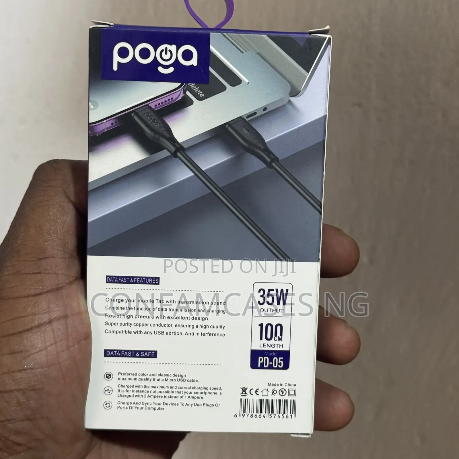 Poga Type C to Lightning 35w iPhone Fast Charging Cable