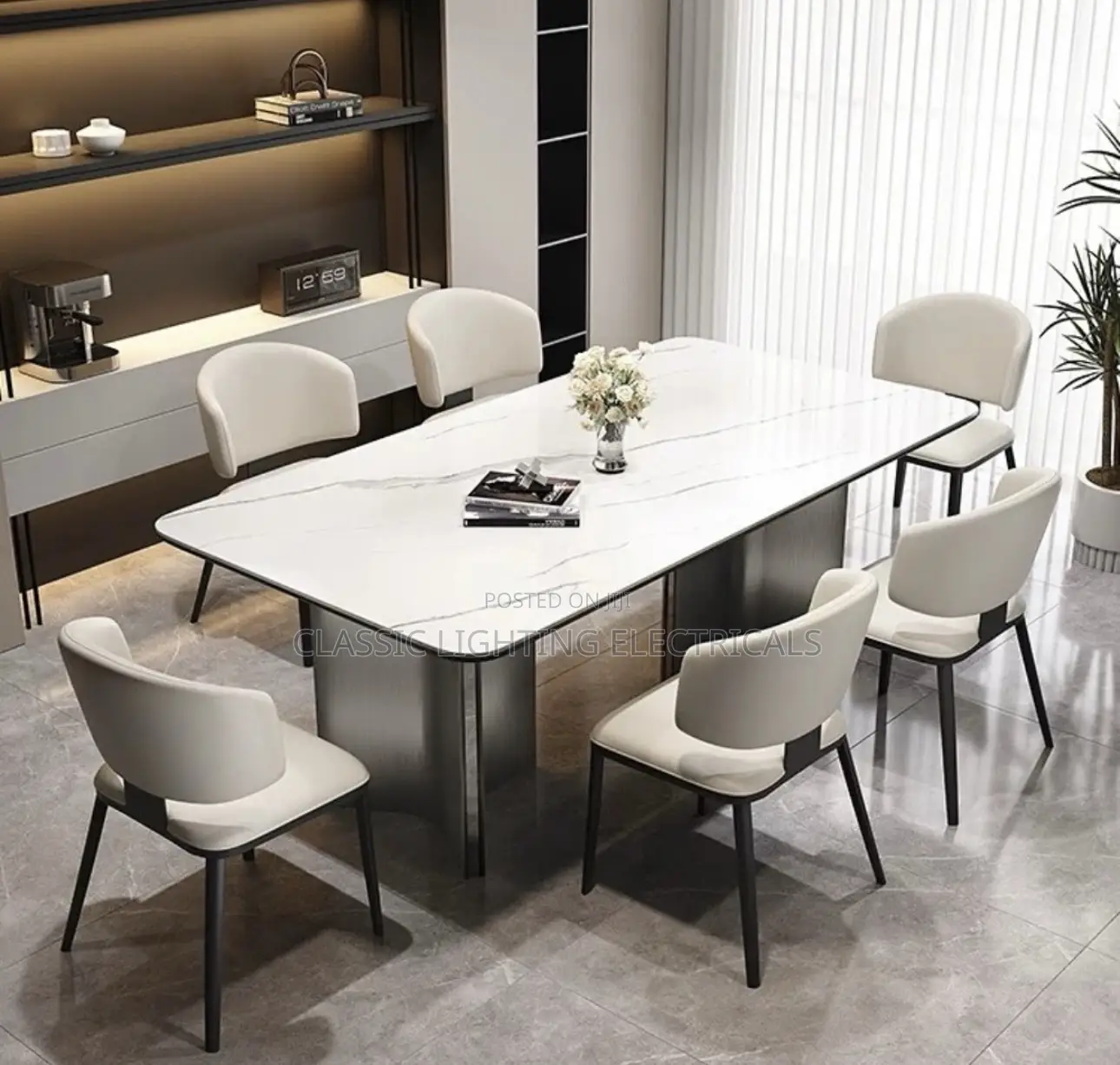 Home Modern Dining Tables Square Restaurant Salon Kitchen Dining