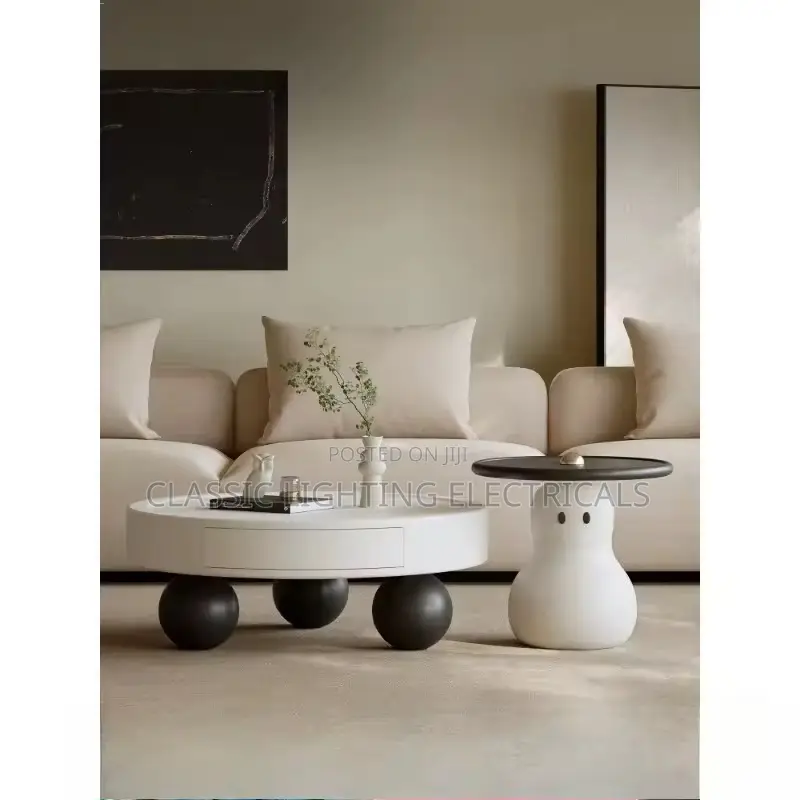 Round Coffee Table Combination Creative Paint Italian Minimalist Chair