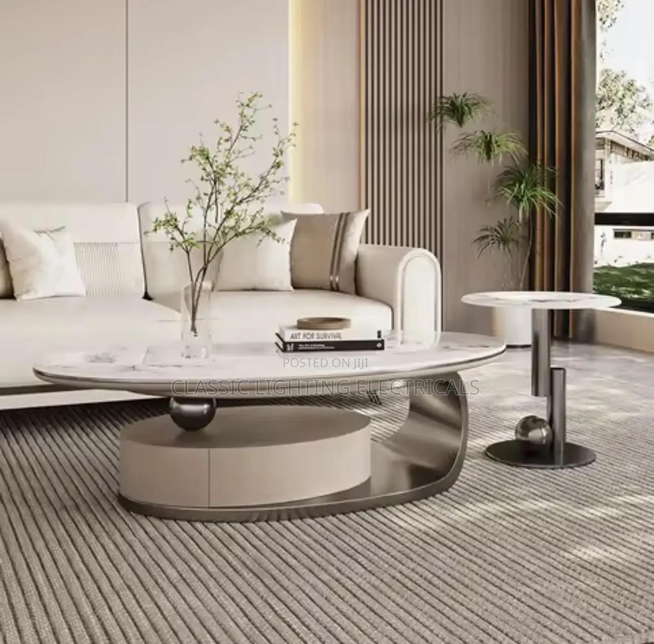 Modern Elegant Coffee Table Metal Minimalist Fashion Creative Table