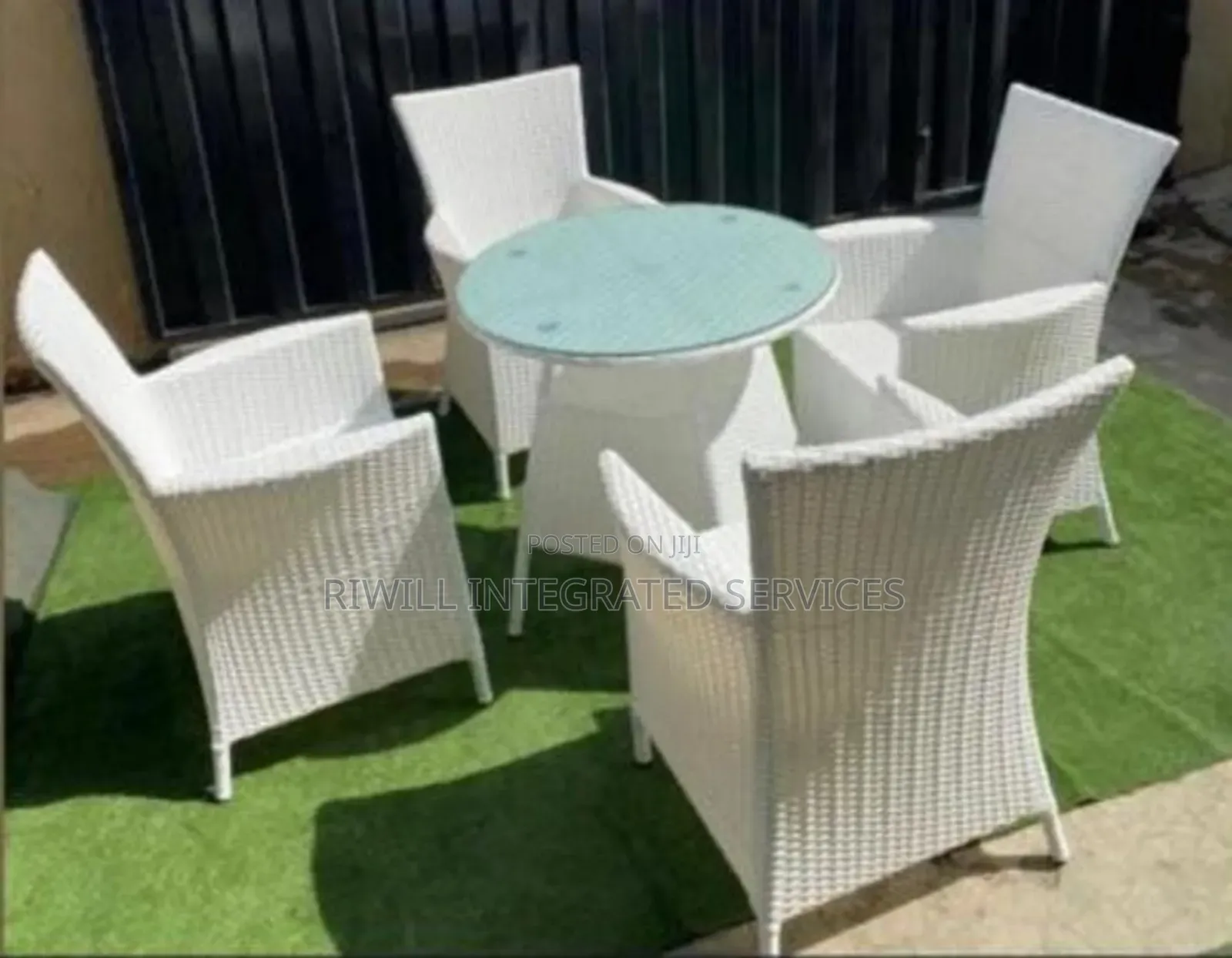 Four Chairs and Table Rattan