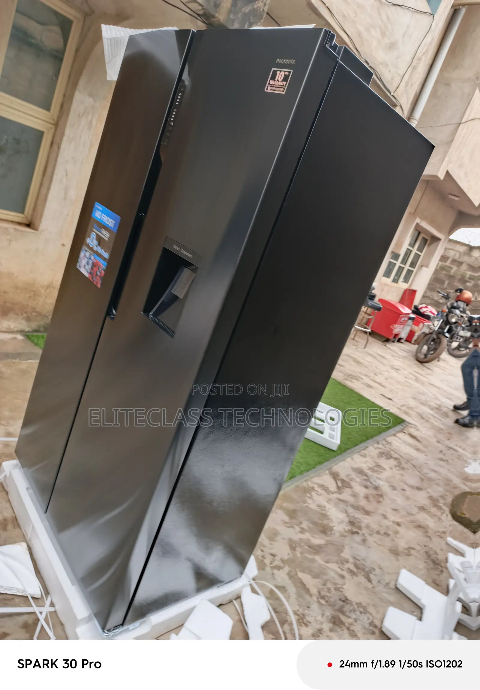 520 Litres Polystar Side by Side Refrigerator Inverter-Pv-Sbs777wd-Inv