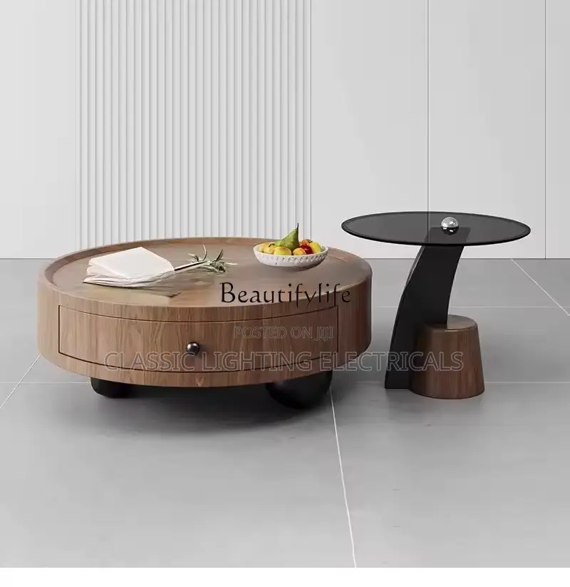 Round Coffee Table Living Room Household Italian Minimalist Table