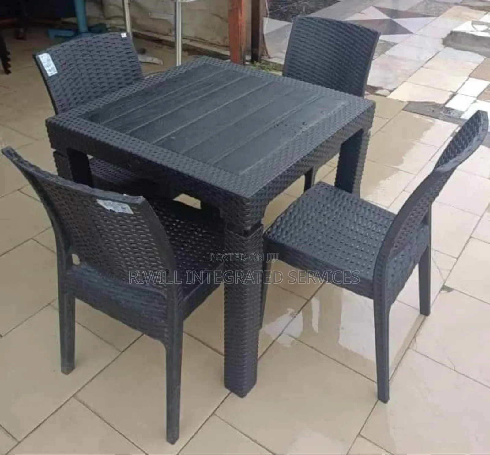 Four Chairs and Tables Plastic