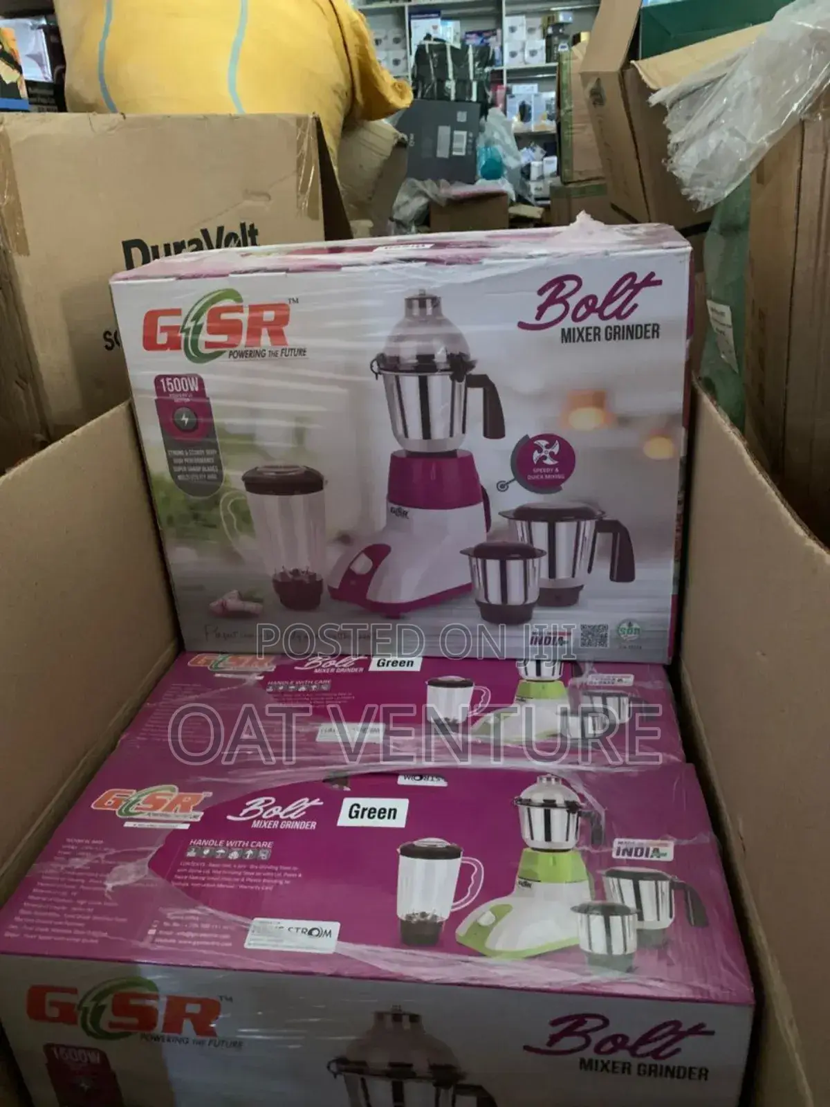 GSR Bolt Mixer Grinder 1500w - Heavy Duty Blender With 4 Jars