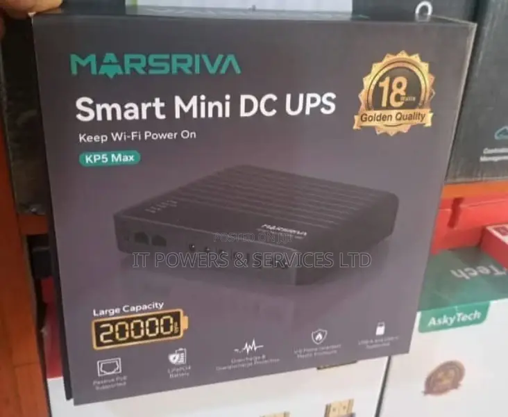 Marsriva Kp5 Max Smart Mini Dc Ups – 20,000mah Lifepo4 For Routers