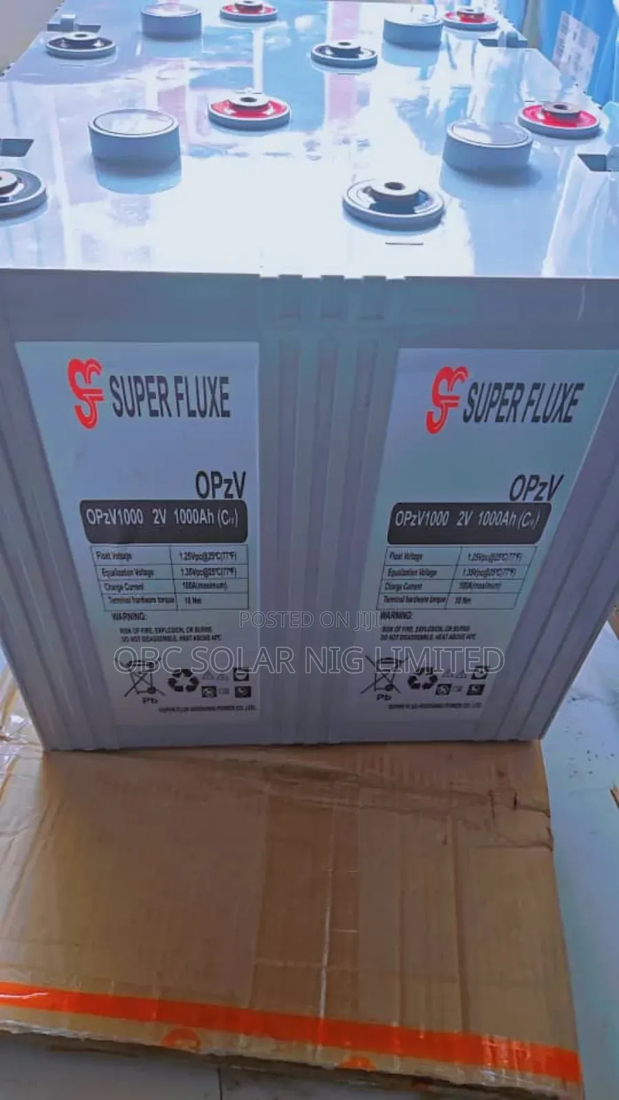 1000ah 2v Super Fluxe Battery