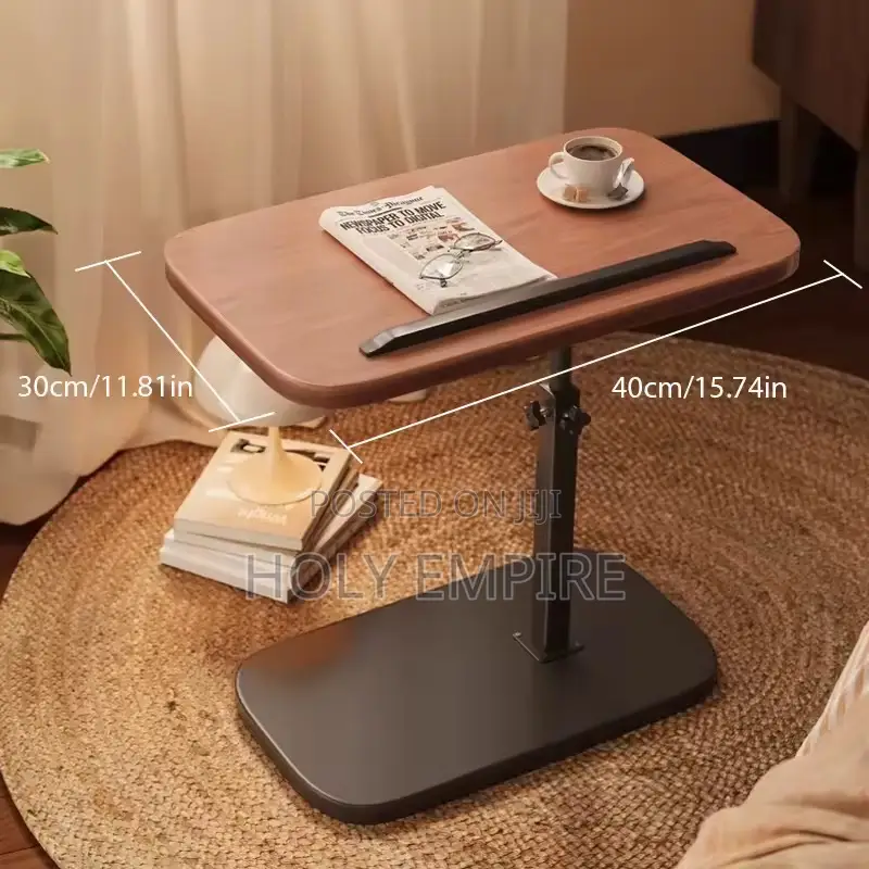 Adjustable Height Side Table Portable Side Desk Coffee/Afternoon Tea