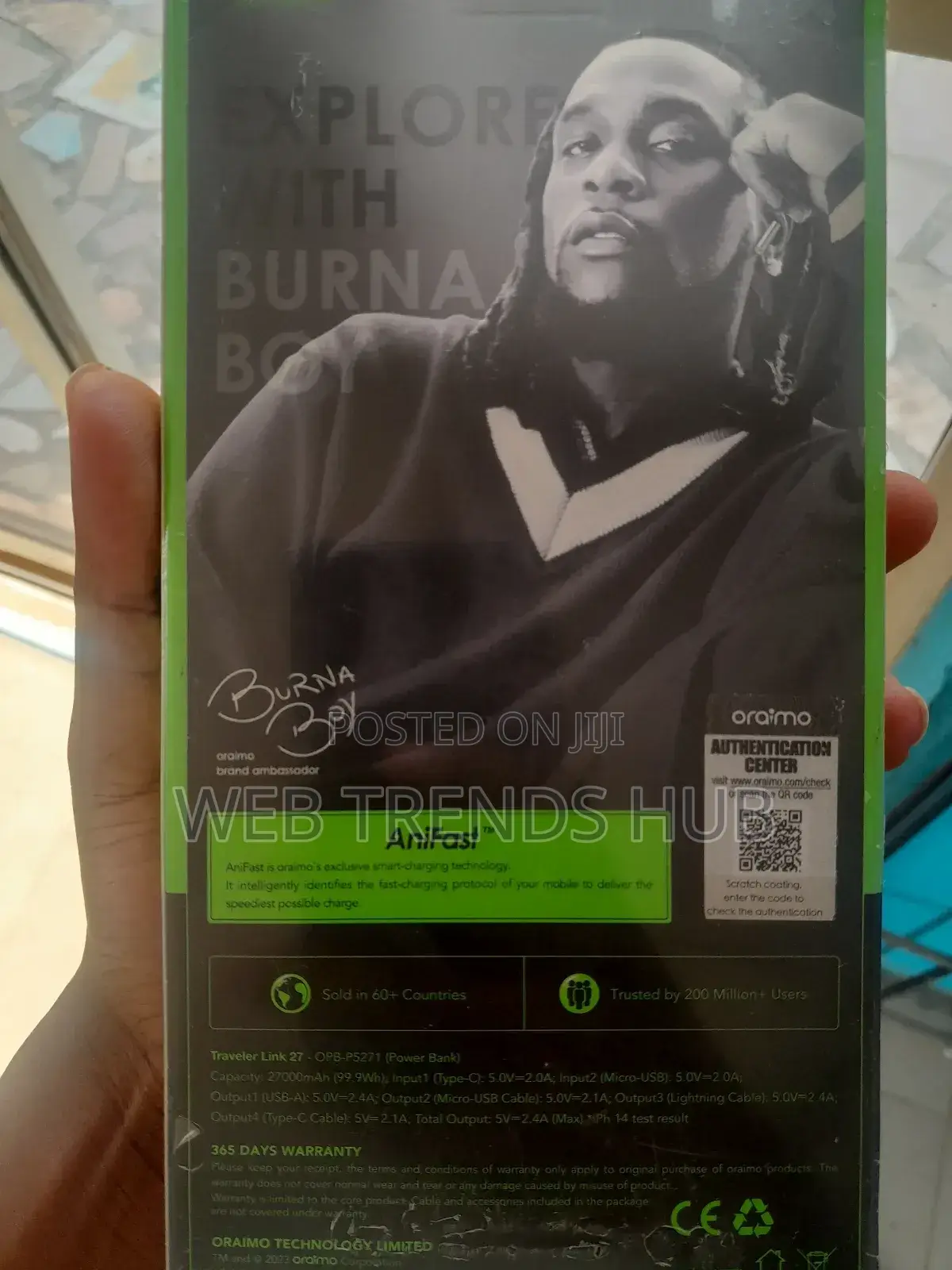 Brand New Oraimo Traveler Link 27 (27,000mah) Power Bank - Opb-P5271