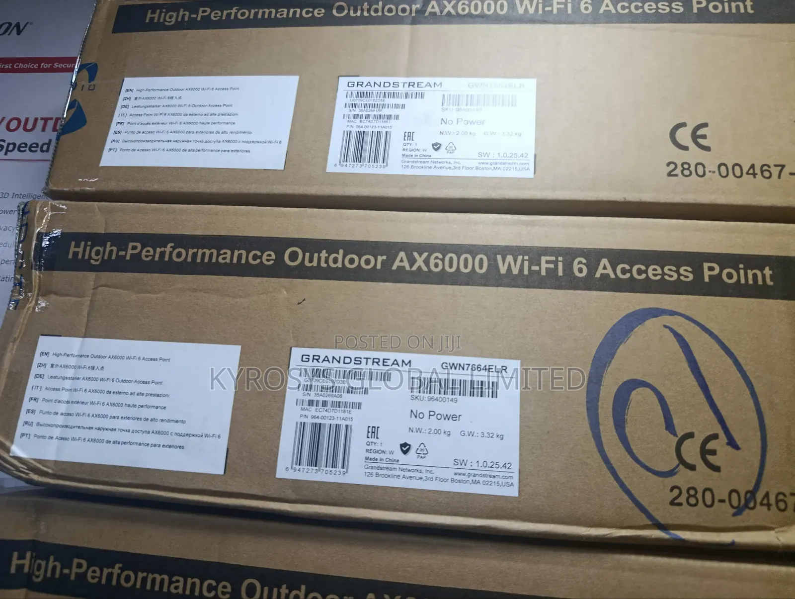 Grandstream Gwn7664elr Wifi6 Outdoor Access Point