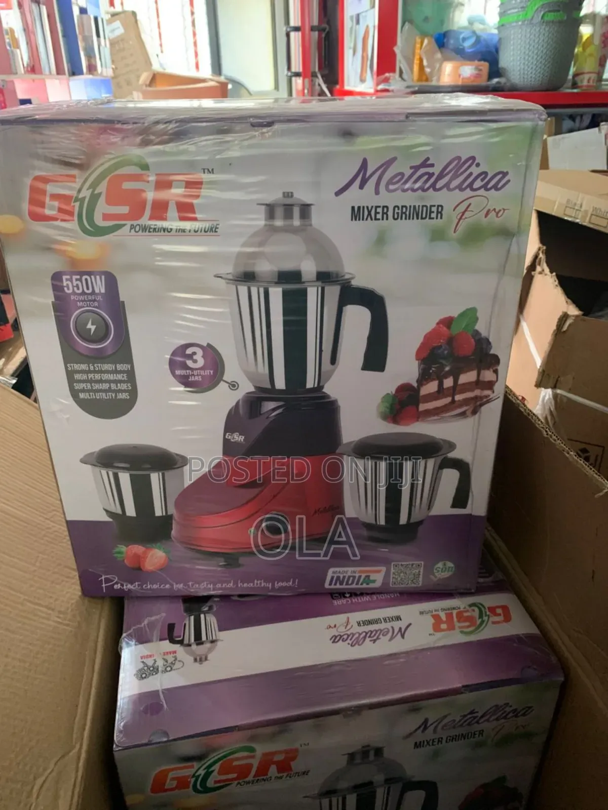 Brand New GSR Metallica Pro - 3 Multi-Utility Jars (550 Watts)