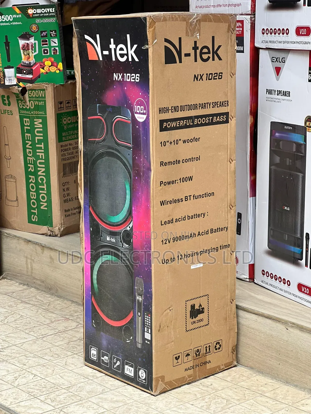 N-tek Nx 1026 Mega Bass Rechargeable Bluetooth Speaker