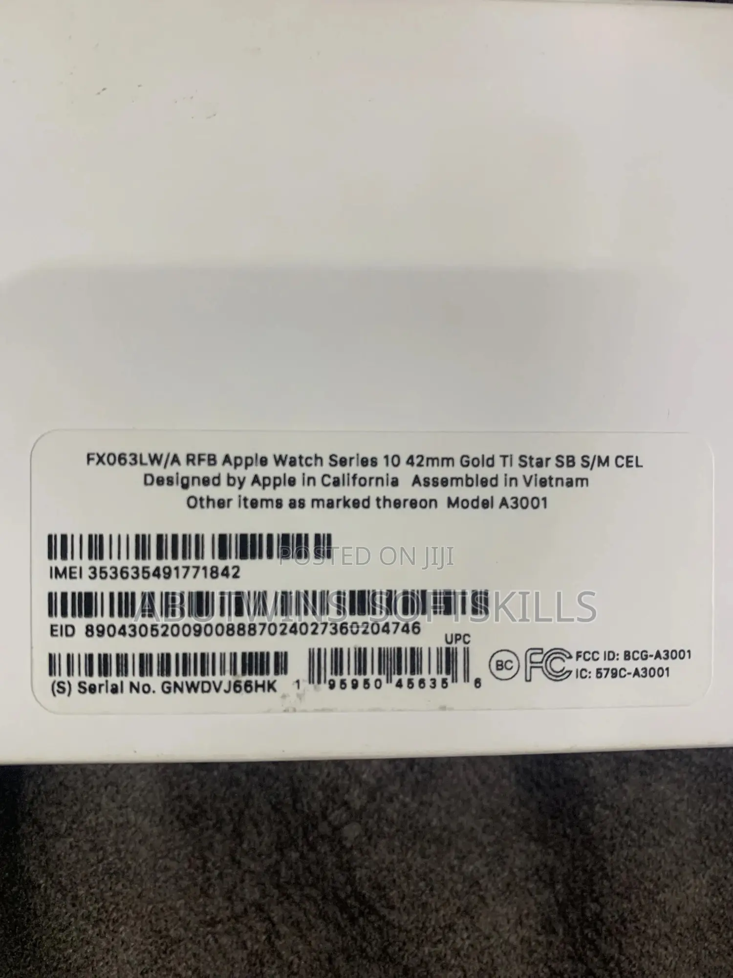 New Non-Active Apple Watch Series 10 42mm