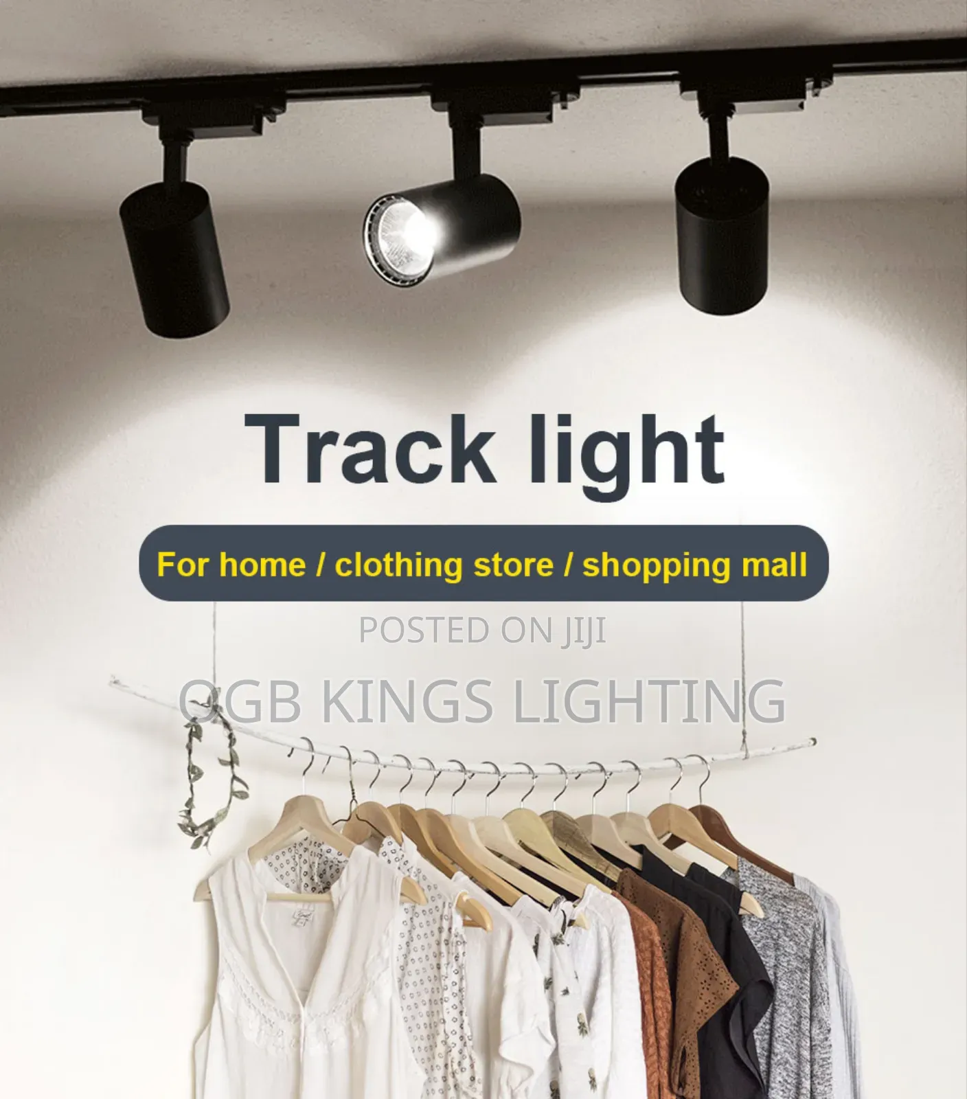 3in1 Led Track Light 40watts Double Colors Lighting