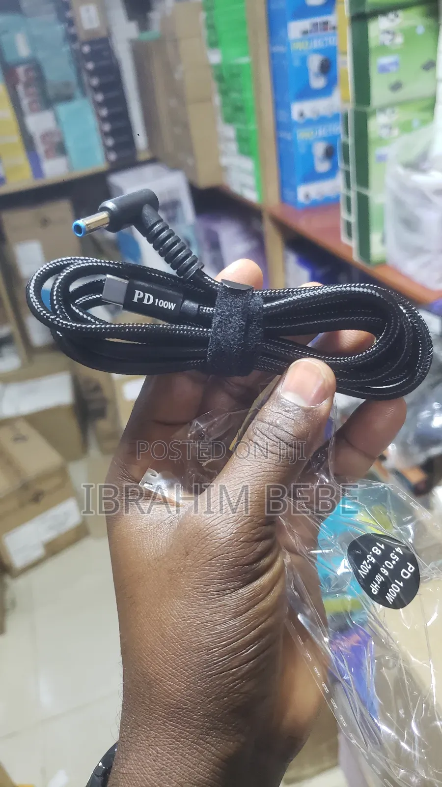 Type-C to Blue Mount Pd100w Laptop Charger