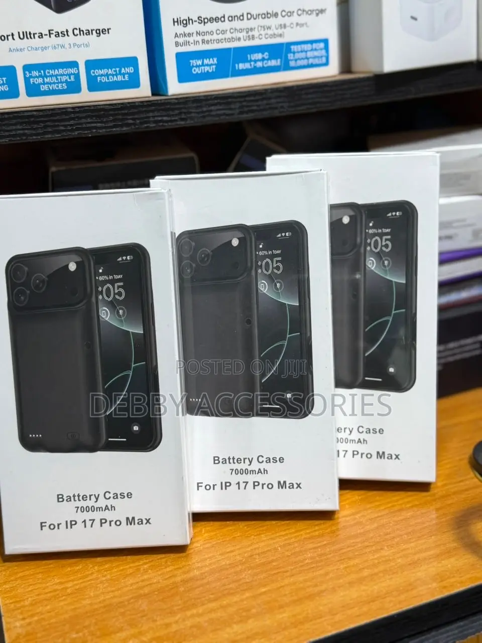 Rechargeable Backup Battery Case for iPhone 17 Pro Max /17 Pro(7000mah