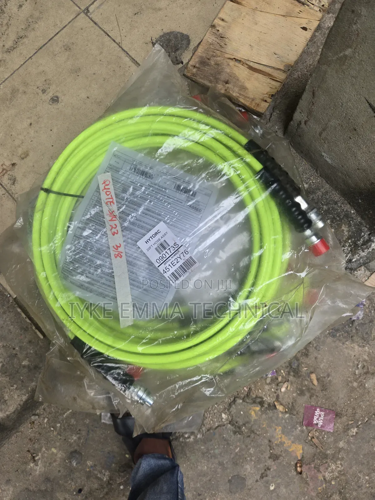 Hytorc 20ft High Pressure Twins Hose for Hydraulic Wrench Pump