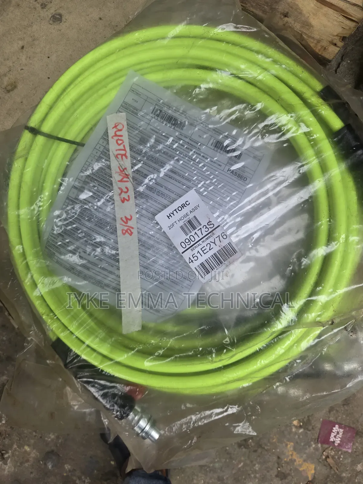 Hytorc 20ft High Pressure Twins Hose for Hydraulic Wrench Pump