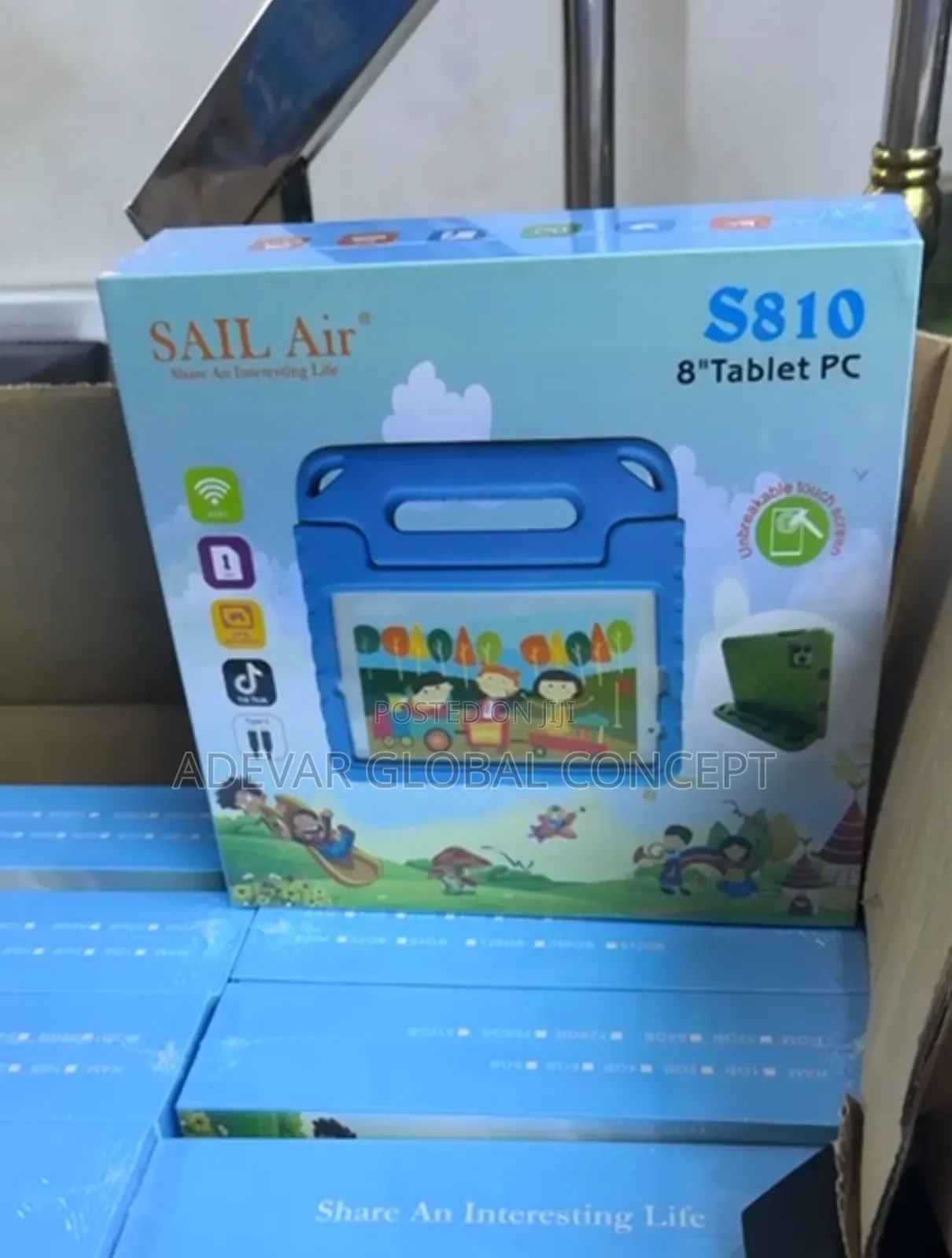 8 Inches Sailair S810 Kids Tablet
Unbreakable 1 Sim + Wifi
6gb + 128gb