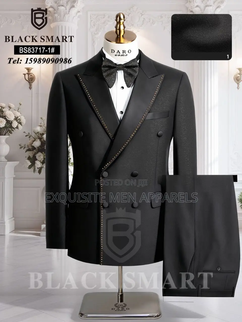 Quality Tuxedo Stone Double Breasted Men’S Suit