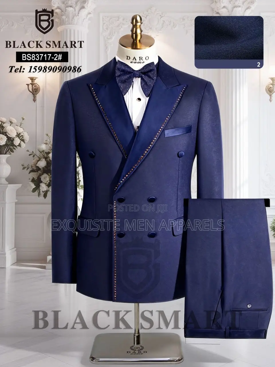 Quality Tuxedo Stone Double Breasted Men’S Suit