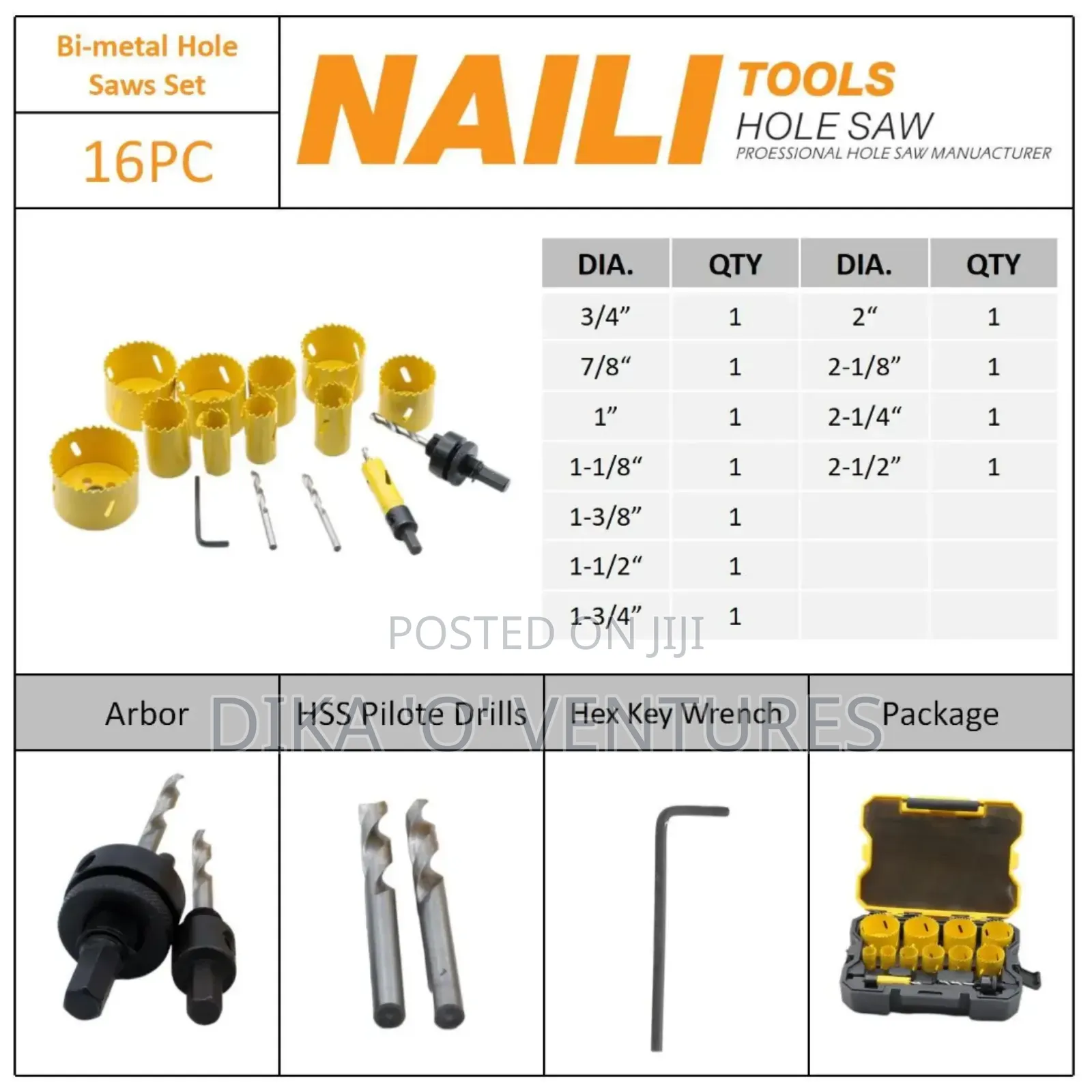 Lock Mounting Hole Saw Set