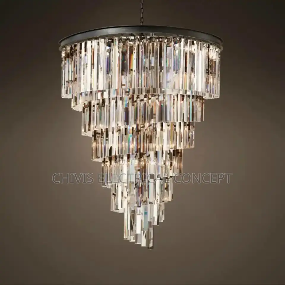 2025vintage America Iron Crystal Led Pendant Lamp For