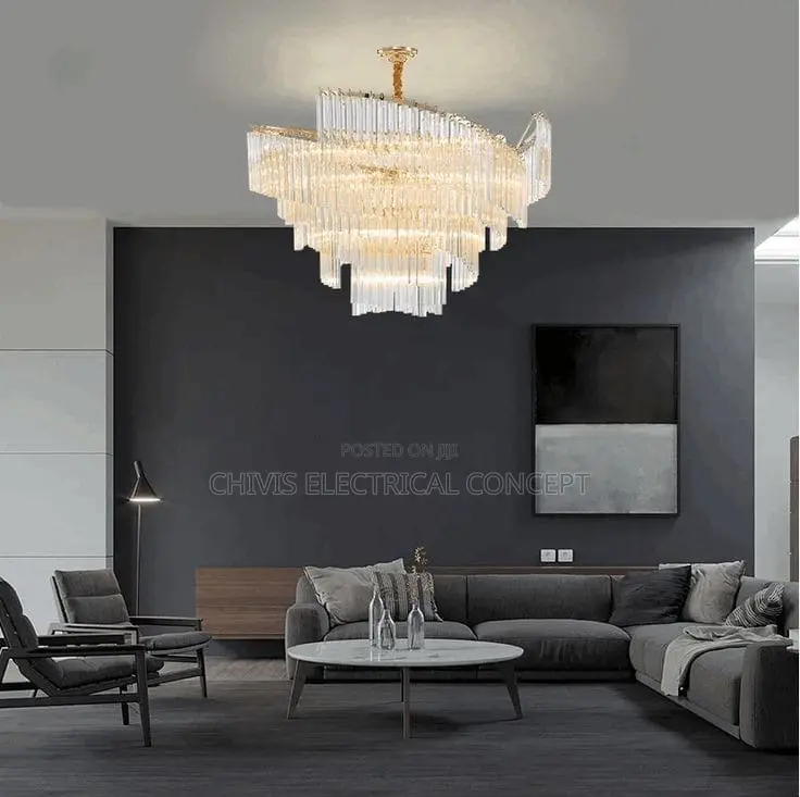 2025 New Model Living Room Crystal Chandelier With a Light Luxury