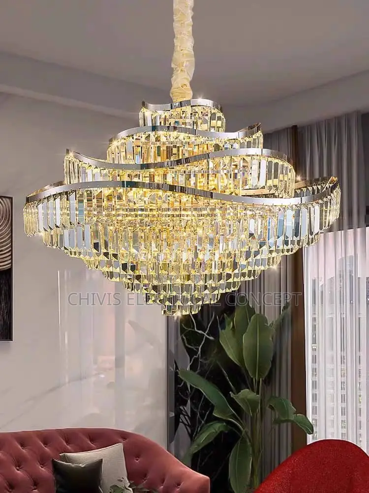 2025 New Model Living Room Crystal Chandelier With a Light Luxury