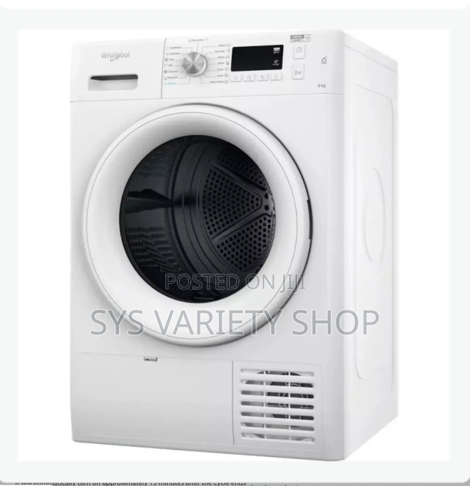 Whirlpool Freshcare Dryer 8kg