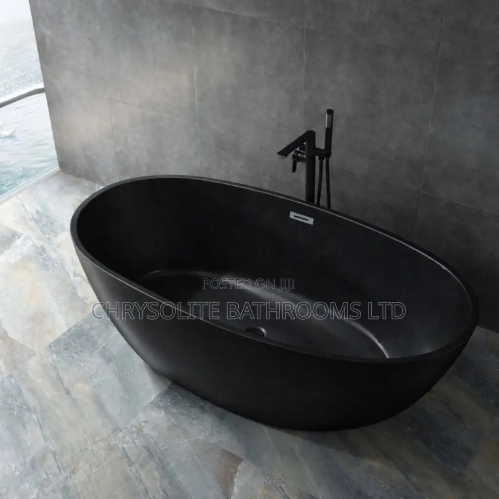 Executive Matte Black Acrylic Bathtub