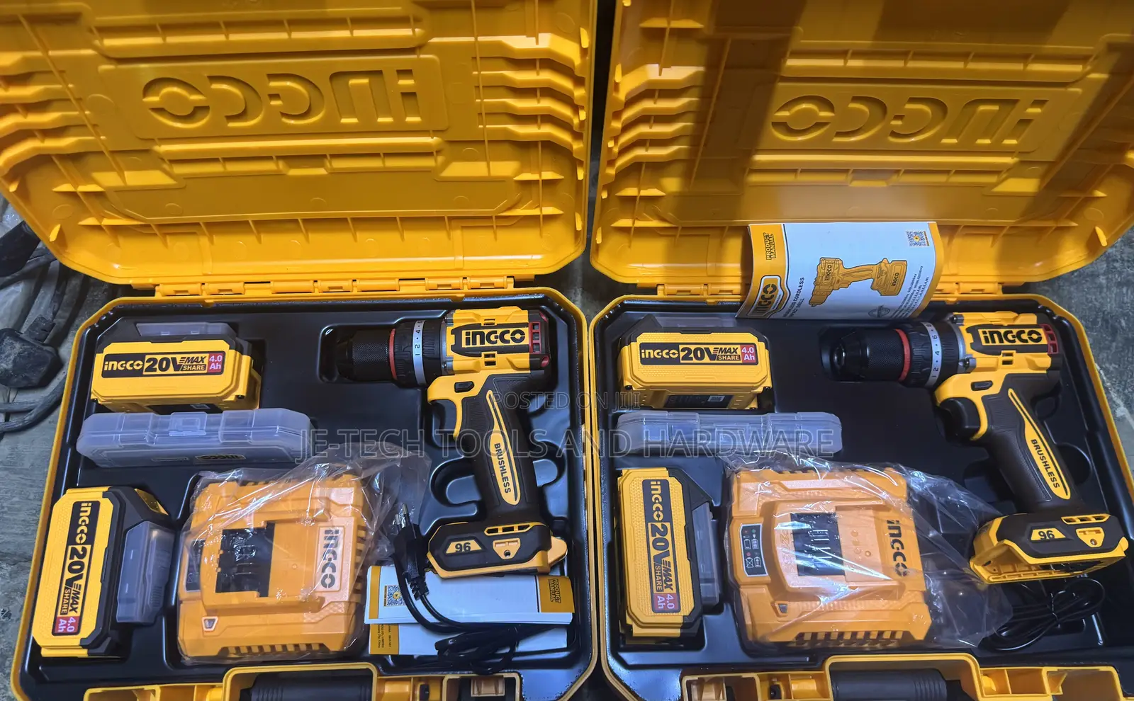 Ingco 20v Compact Brushless Cordless Impact Drill 96nm
