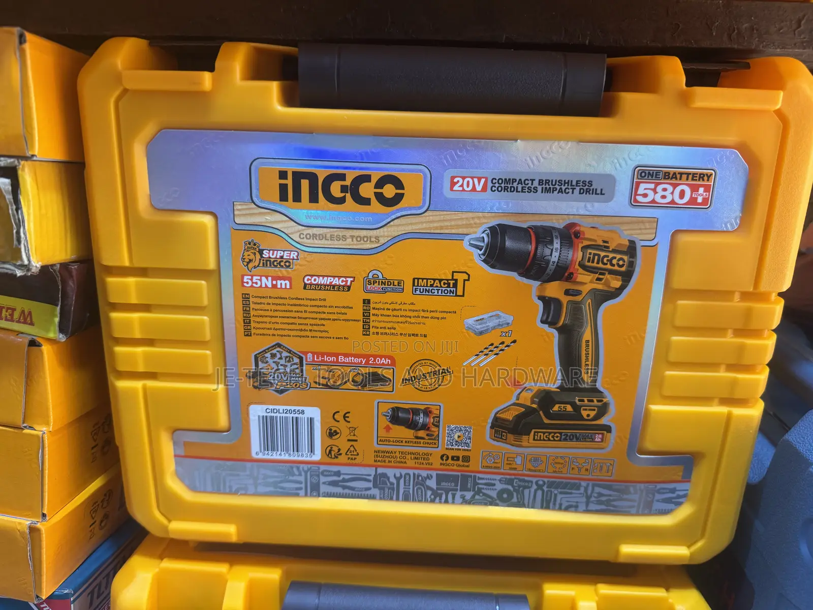 Ingco Cidli20558 Compact Brushless Cordless Impact Drill 55nm