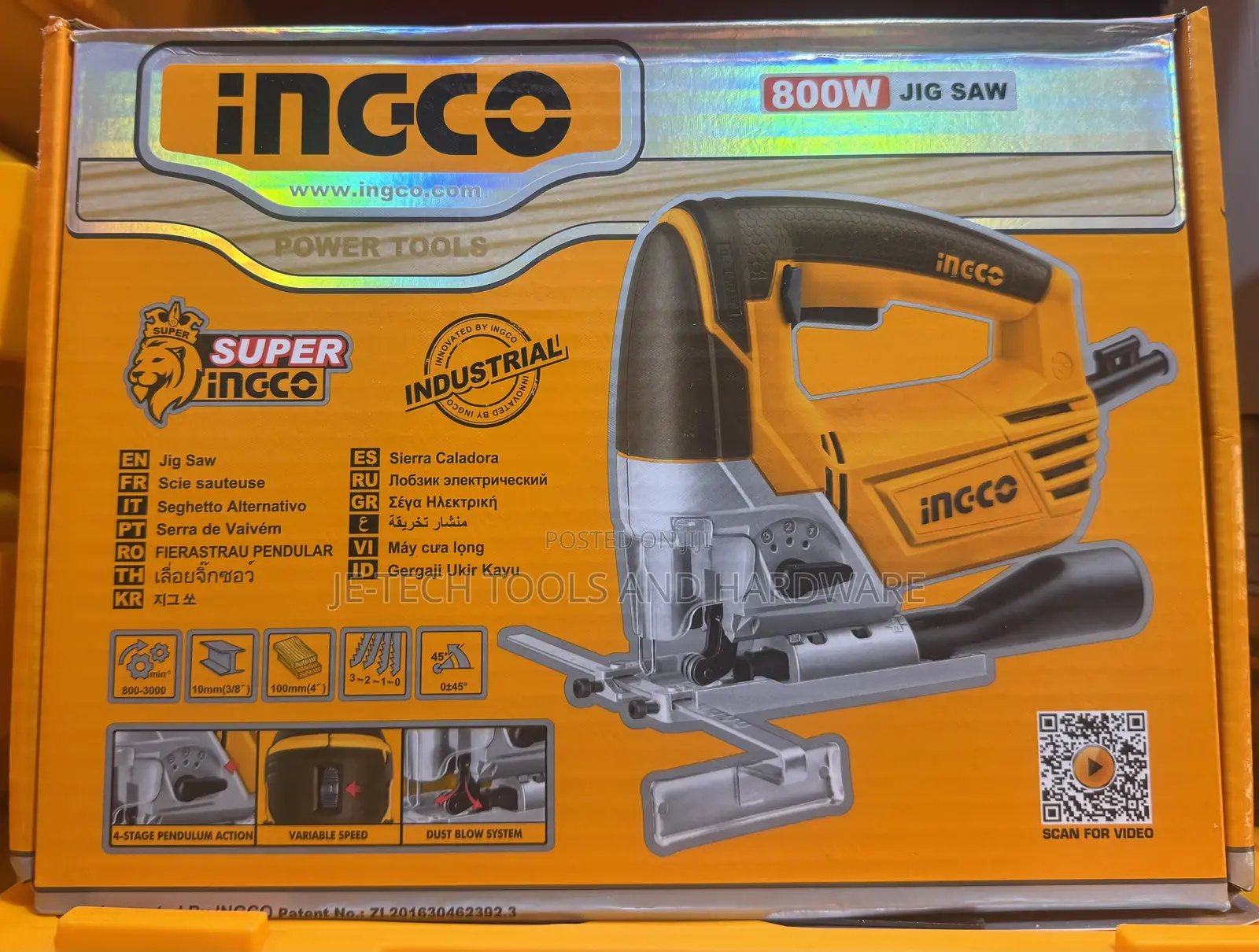 Ingco 800w Jig Saw (Model: Js80028)