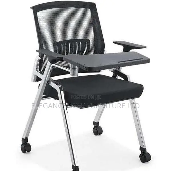 Black Seminar, Conference, Meeting Room Chair With Tyres
