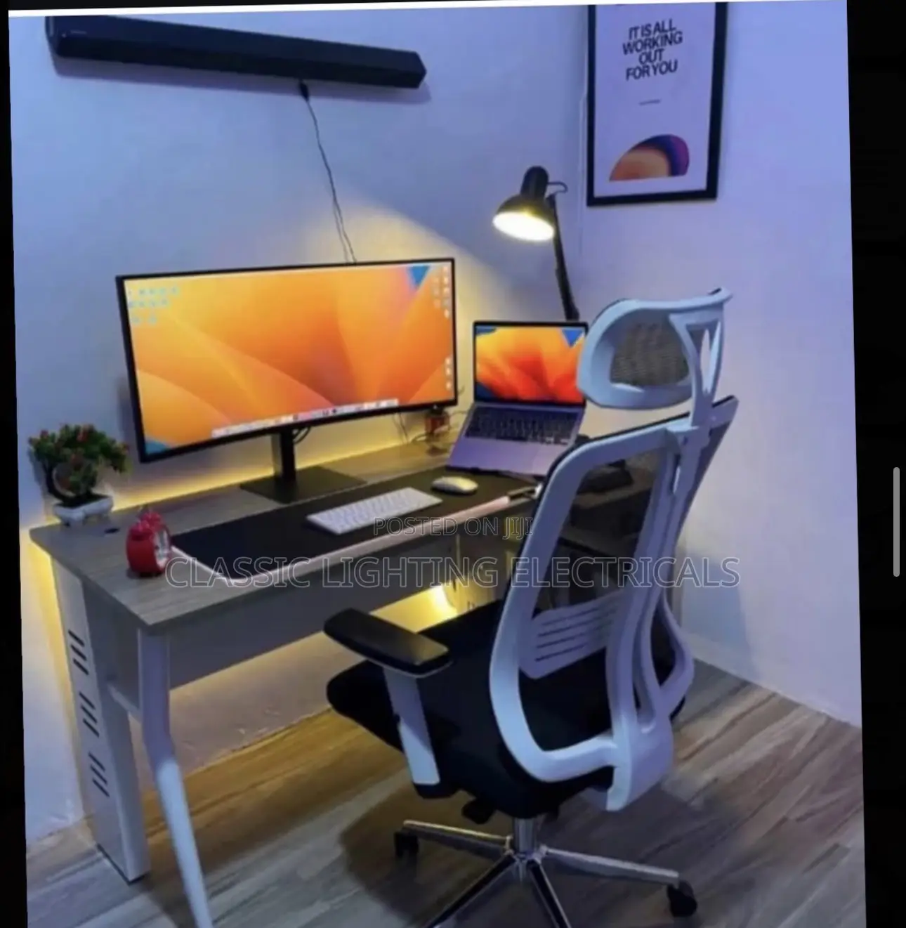 Executive Chair And Adjustable Table