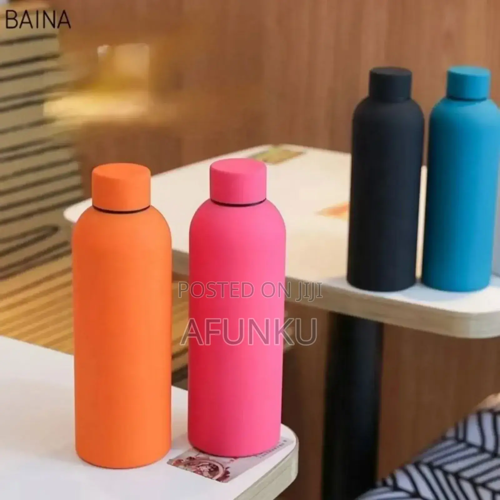 Matte Stainless Coated Vacuum Flask Without Rope