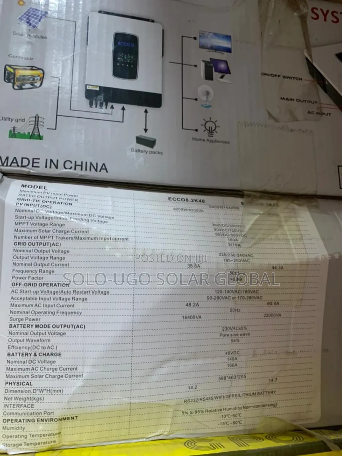 8.2kva 48v Ecco Hybrid Solar Inverter