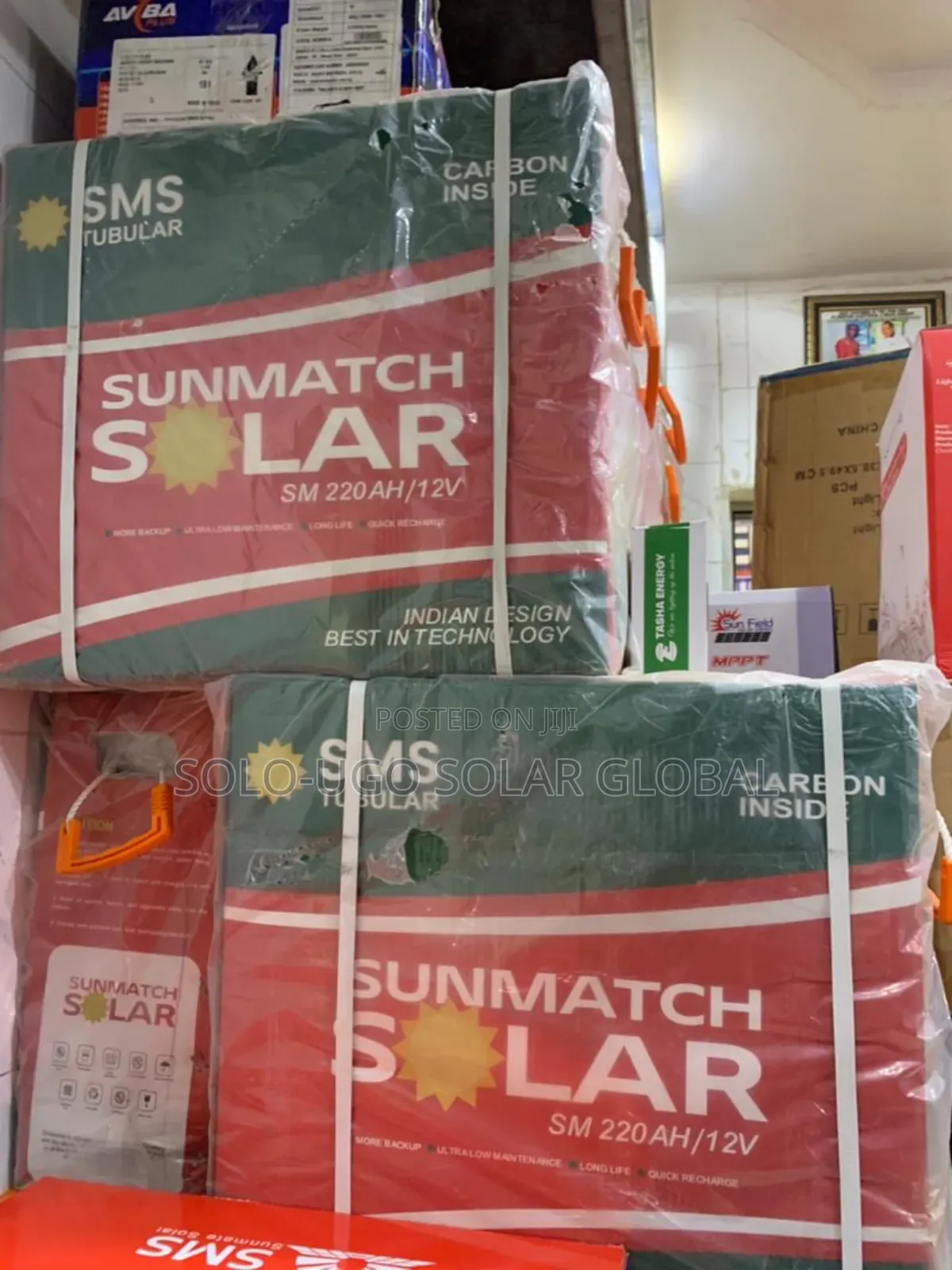 SMS 220ah 12v Tubular Battery