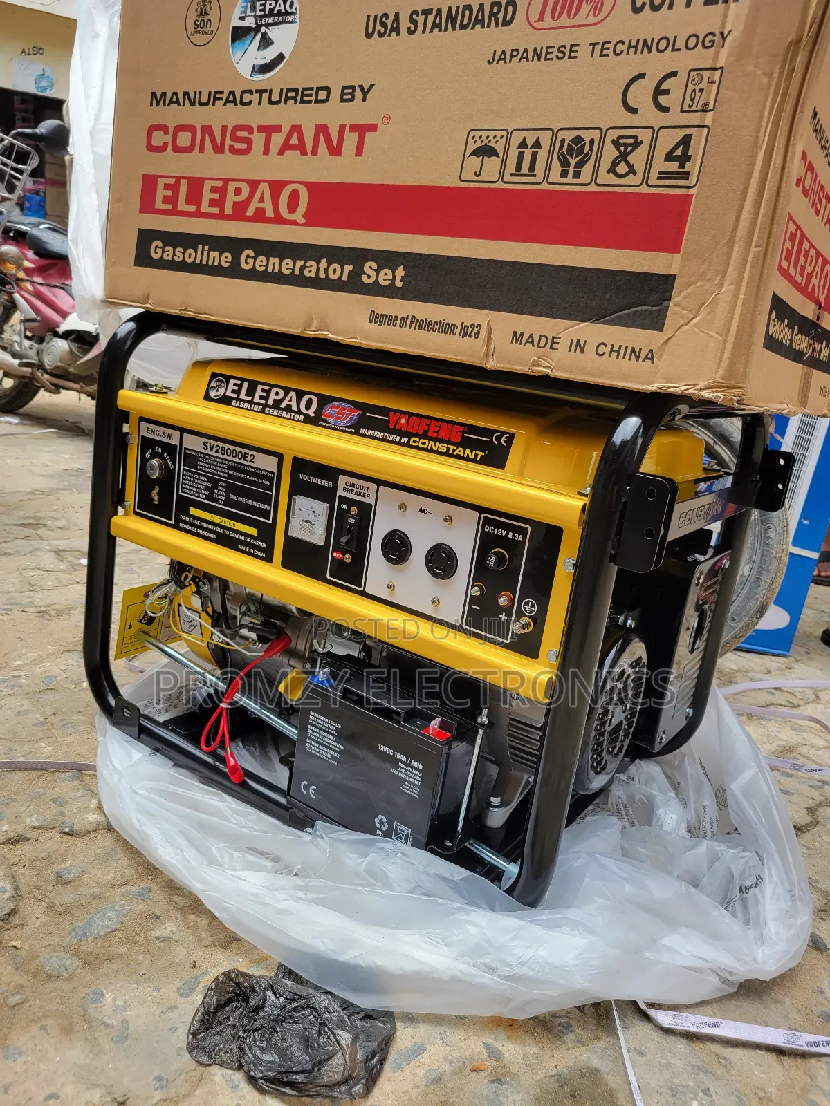 12.5kva Elepaq Constant Petrol Gen Model Sv28000e2 100%Copper Coil