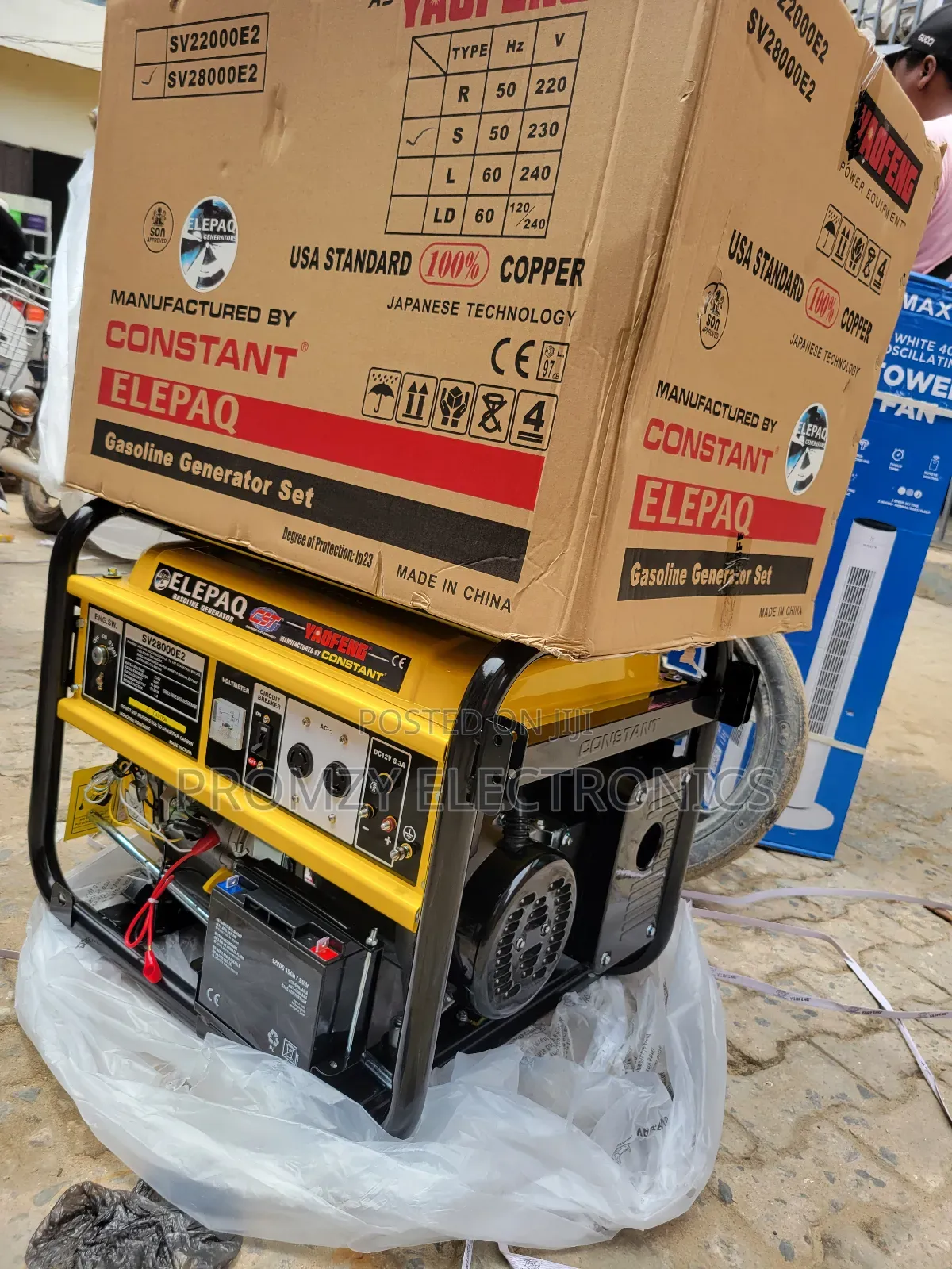 Elepaq Constant Petrol Gen Model Sv28000e2 100% Copper Coil 12.5kva