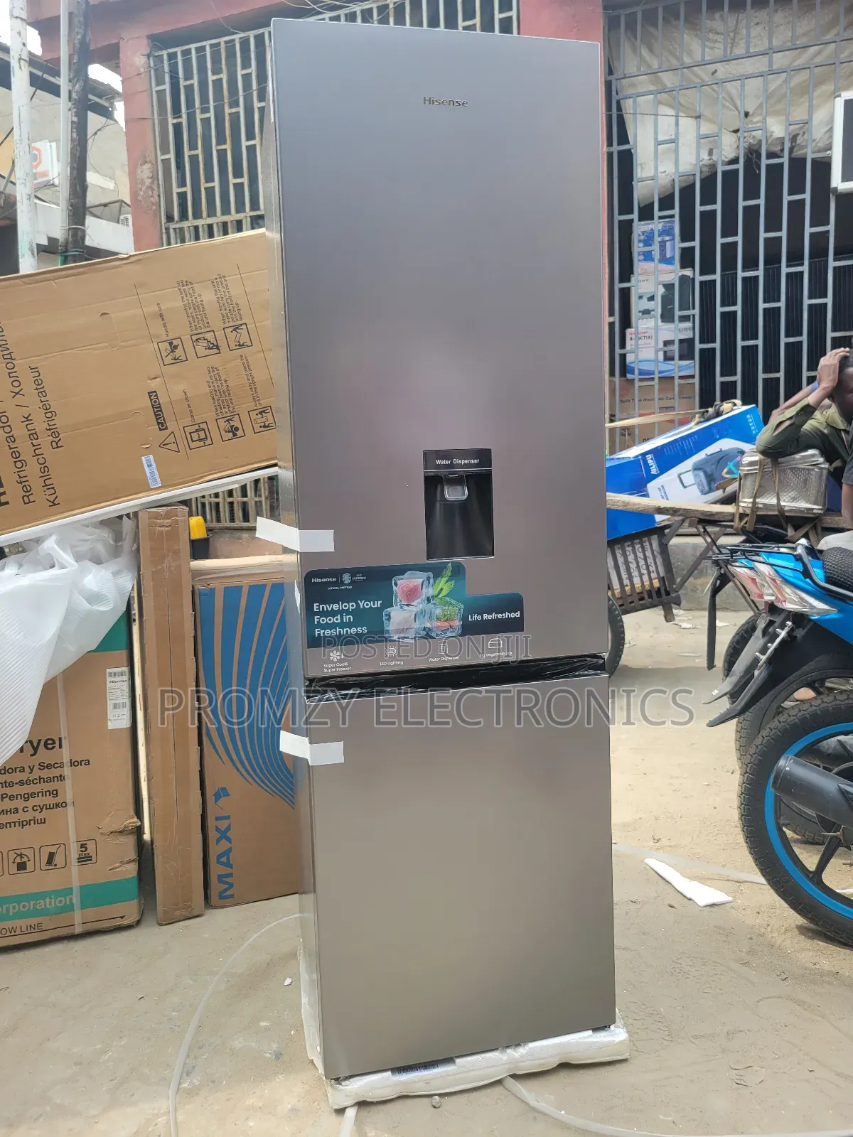 Hisense Refrigerator Rd-35dcb With Water Dispenser Double Door 264-lit