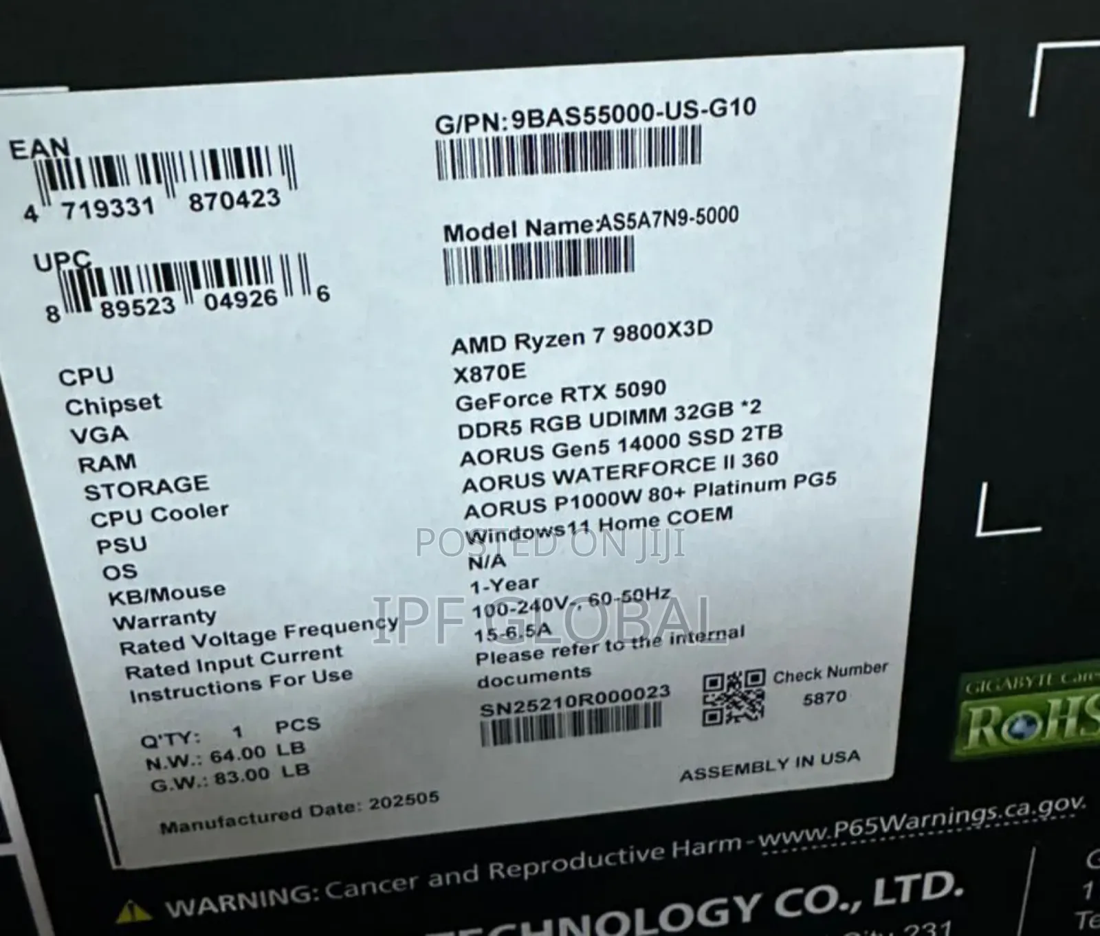 New Desktop Computer Gigabyte GB-BKi5A-7200 64GB AMD Ryzen 7 SSD 2T