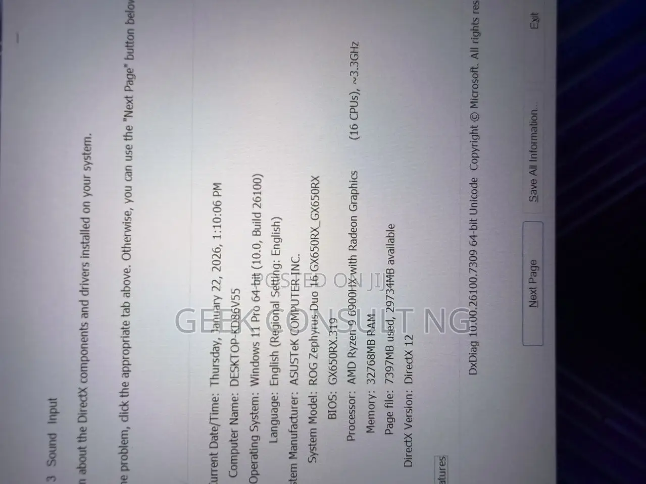 Laptop Asus 32GB AMD Ryzen 9 SSD 2T
